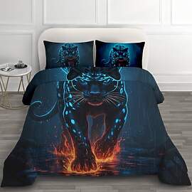 GEDAEUBA Schwarzer Panther Bettdecke 140x200 -