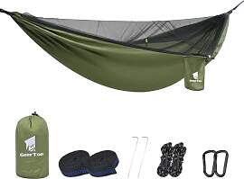 GEERTOP Hängematte Outdoor mit Moskitonetz, 300kg 