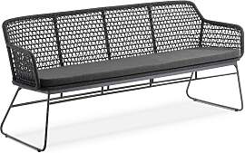 Geflechtbank Kubu - Kordelflechtung, Aluminium