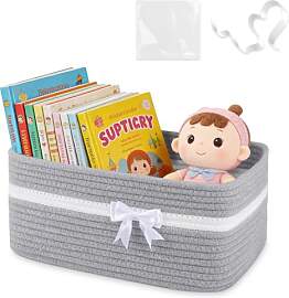 Geflochtener Aufbewahrungskorb aus Baumwolle mit