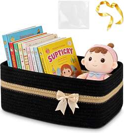 Geflochtener Aufbewahrungskorb aus Baumwolle mit