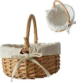 Geflochtener Korb Mit Griff, Rattan Picknickkorb,