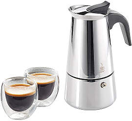 Gefu Set: Espressokocher EMILIO + 2