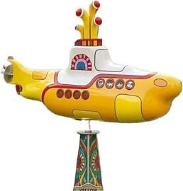 Gelbes U-Boot-Windspiel Gelber U-Boot-Windspinner, 