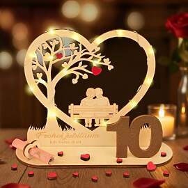 Geldgeschenk Hochzeit, Holz Geldgeschenk 10 Jahre