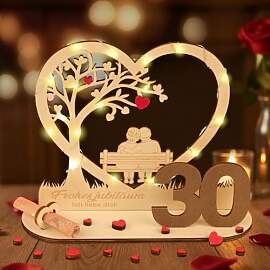 Geldgeschenk Hochzeit, Holz Geldgeschenk 30 Jahre