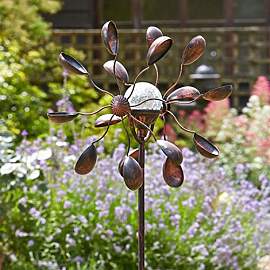 Gemini Windspiel mit Solar Crackle Globus