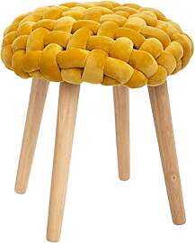 Gemütlicher Mustard Knit Hocker