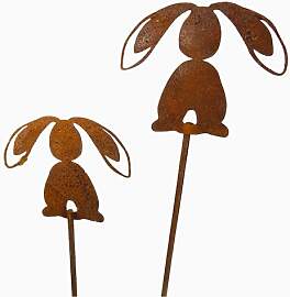 Generisch 2er Set Beetstecker Hase je 30 x 6 cm