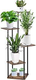 Generisch 5 Tier Hölzern Metall Blumenständer,
