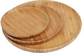 Generisch Bambusteller Bamboo Plates Holzteller