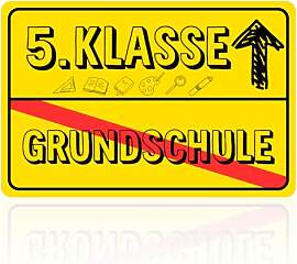 Generisch Ortsschild Poster 5. Klasse Einschulung