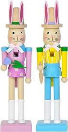 Generisch Osterhasen Nussknacker Holzfigur 25cm