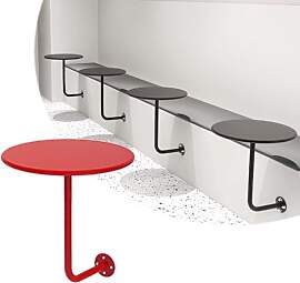 Generisch Runder Tisch Zur Wandmontage Schwebender 