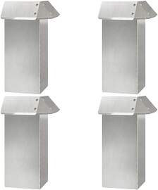 Generisch Schneckenzaun 4 pcs Silber 13,5 x 13,5 x 