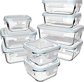Genicook Glas-Frischhaltedosen 9er Set,
