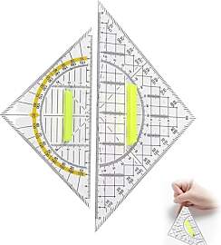 Geodreieck Set,2 Stück Flexibles Geodreieck mit