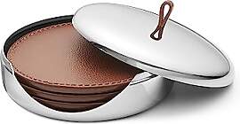 Georg Jensen Untersetzer, hochglanzpolierter