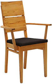 Gepolsterter Armlehnen Stuhl LINO Massiv Holz