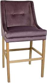 Gepolsterter Barhocker mit Lehne KIM Webstoff