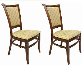 Gepolsterter Holzstuhl London (2er-Set) Leder