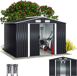 Geräteschuppen Anthrazit Metall 260x205x180cm