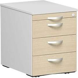 geramöbel Flex Rollcontainer lichtgrau, ahorn 4