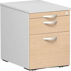 geramöbel Flex Rollcontainer lichtgrau, buche 3