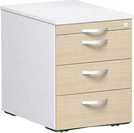 geramöbel Flex Rollcontainer weiß, ahorn 4