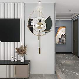 GERHWASH Große Moderne Wanduhr, 64x44cm Wanduhr