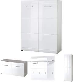 Germania 4-TLG. Garderoben-Set GW-Adana in Weiß,