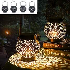 Geschenk für Frauen, 4 Stück Solarlampen für