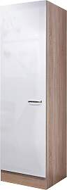 Geschirrschrank Weiß Hochglanz/Eiche