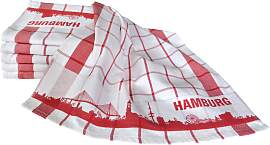 Geschirrtuch OTTO HOME "Hamburg", rot,