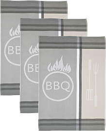Geschirrtuch ROSS "BBQ", grau (grau,