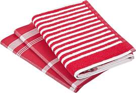 Geschirrtuch ROSS "Exclusiv", rot, 3