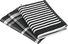 Geschirrtuch ROSS "Exclusiv", schwarz, 3 