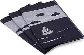 Geschirrtuch ROSS "Strandidylle", blau,