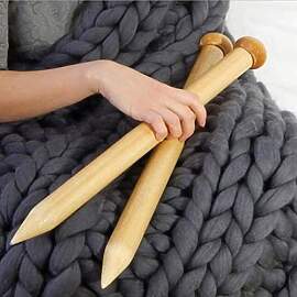 Gestrickte Grobe Strickdecke Wolle Kuscheldecke