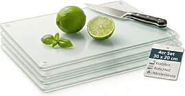 getgastro 4er Set Glasschneidebrett 30x20 cm,