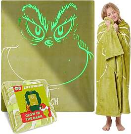 Get Trend Der Grinch Kuscheldecke Leuchtend