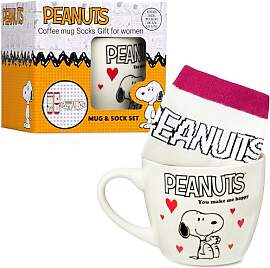 Get Trend Peanuts Snoopy Tasse und Socken Damen