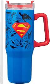 Get Trend Superman Thermobecher mit Strohhalm,