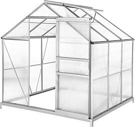 Gewächshaus aus Aluminium mit Fundament,