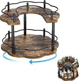 Gewürzregal, 2-stufiger Holz Drehteller