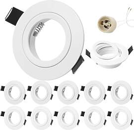 GeyouLux 10er set Einbaustrahler LED 230V Rahmen