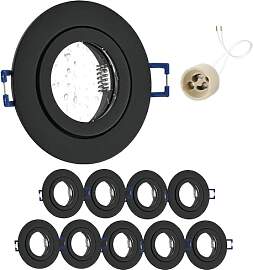 GeyouLux 10x LED Einbaustrahler 230V IP44 Rahmen
