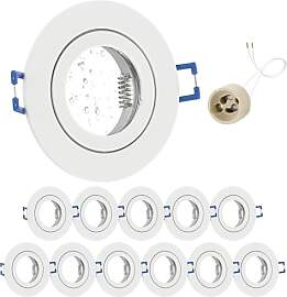 GeyouLux 12x LED Einbaustrahler 230V IP44 Rahmen
