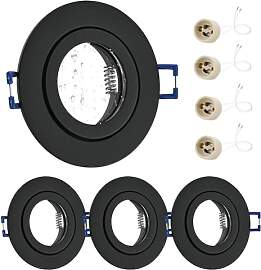 GeyouLux 4x LED Einbaustrahler 230V IP44 Rahmen