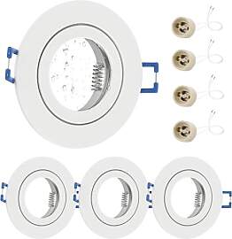 GeyouLux 4x LED Einbaustrahler 230V IP44 Rahmen